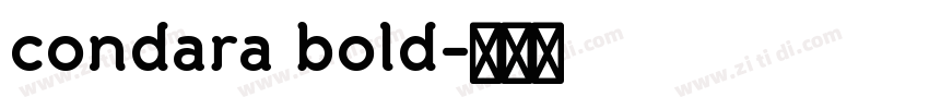 condara bold字体转换